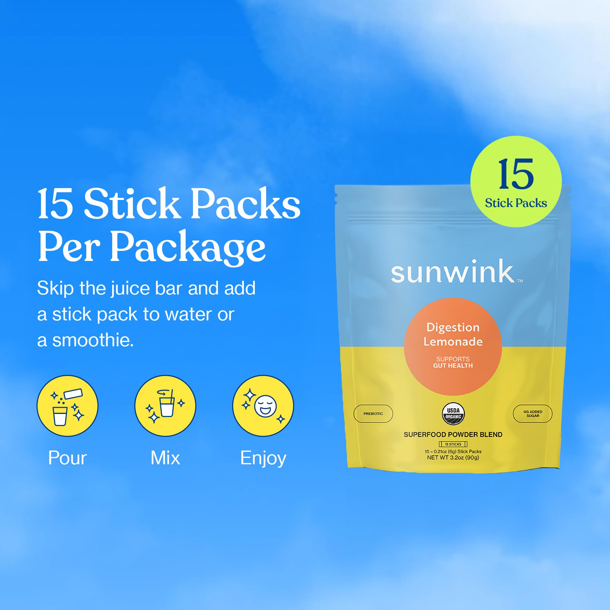 Amazon.com: Sunwink - Digestion Lemonade Powder - Gut-Friendly